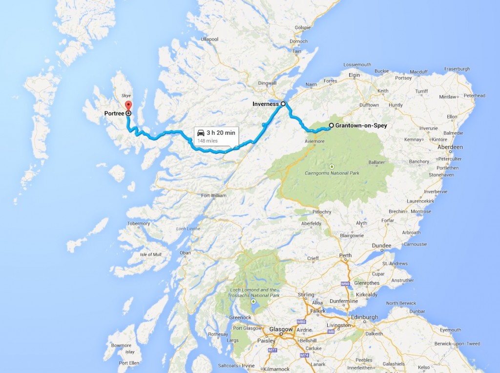 Trajet Parc Cairngorms - Loch Ness - Ile de Skye - Ecosse