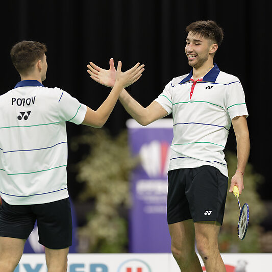 Championnats de France Badminton 202200018 Championnats de France Badminton 2022 - Boulazac - Toma junior Popov - Christo Popov